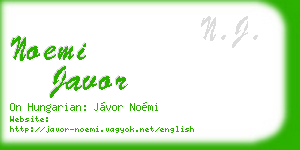 noemi javor business card